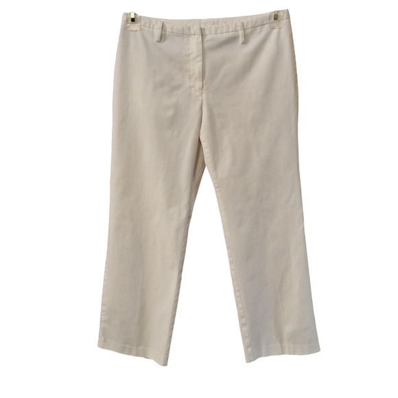 Express White Stretch Fabric Flat Front 2 Back Pockets Women size 5/6 (28 waist) - Picture 3 of 15